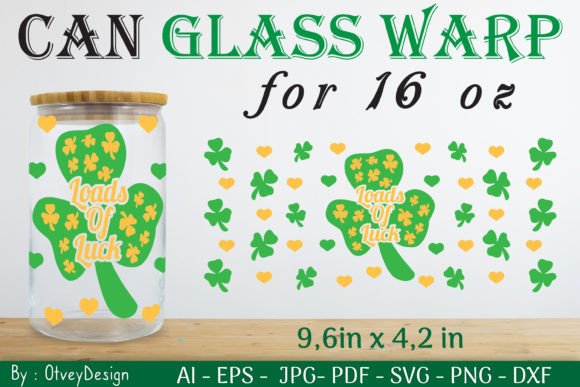 Can Glass Wrap 16 Oz Svg ST Patrick s Review