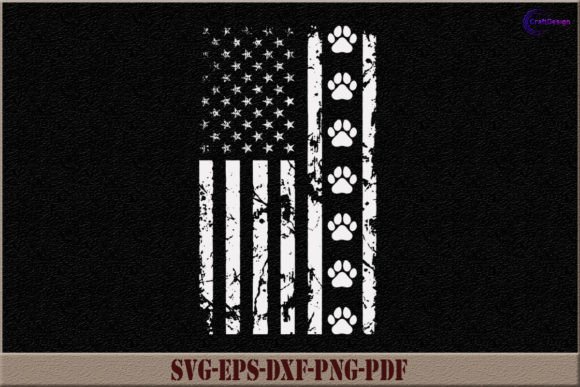 Dog Paws with American Flag Shirt SVG Review