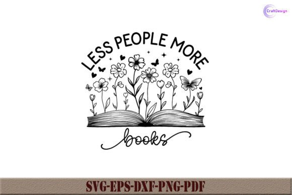 Less People More Books Shirt Book SVG Review